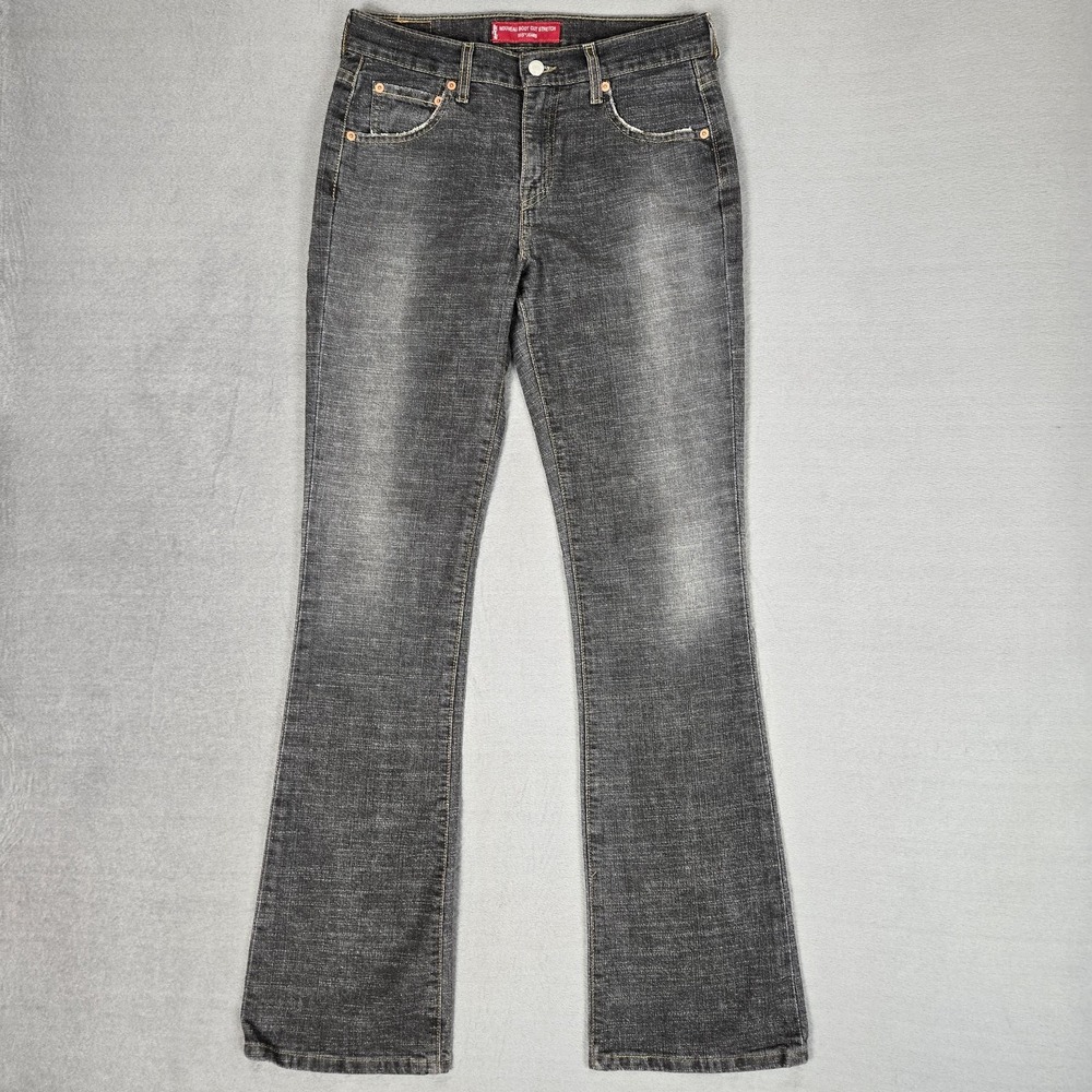 VTG Levis 515 Jeans Womens 6 Nouveau Boot Cut Stretch Low Rise Black USA Made